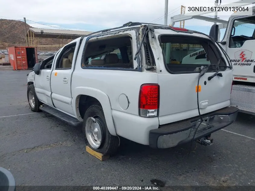 2000 Chevrolet Suburban 1500 Ls VIN: 3GNEC16T2YG139064 Lot: 40399447