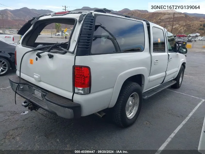 2000 Chevrolet Suburban 1500 Ls VIN: 3GNEC16T2YG139064 Lot: 40399447