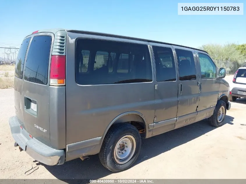 1GAGG25R0Y1150783 2000 Chevrolet Express