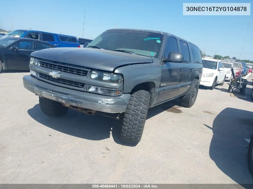 2000 Chevrolet Suburban 1500 Ls VIN: 3GNEC16T2YG104878 Lot: 40464441