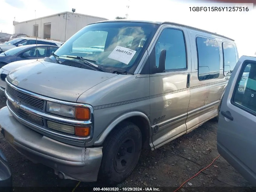 2000 Chevrolet Express Upfitter Pkg. VIN: 1GBFG15R6Y1257516 Lot: 40603520