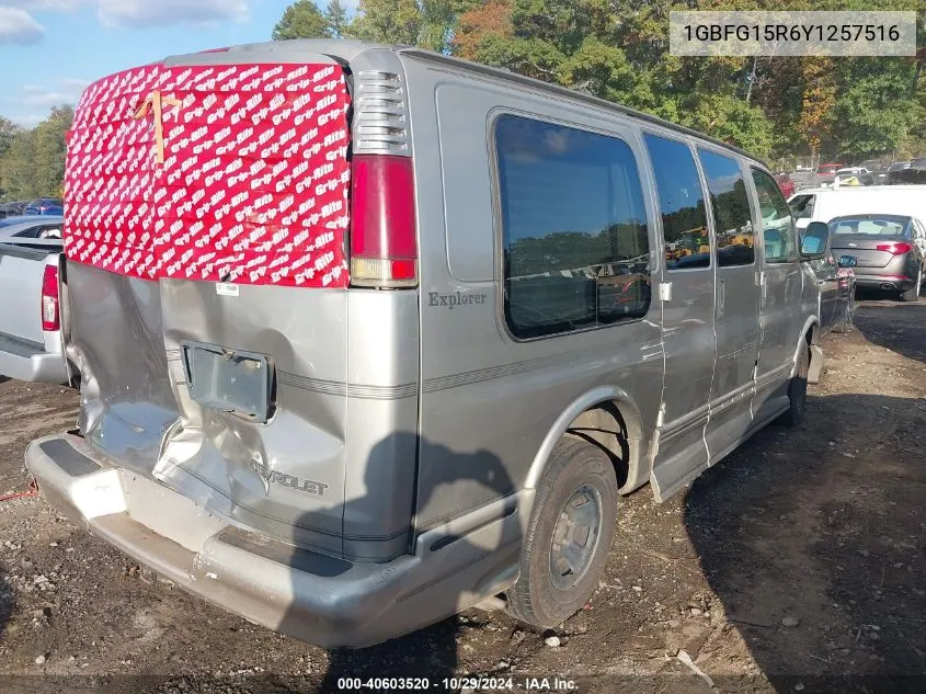 2000 Chevrolet Express Upfitter Pkg. VIN: 1GBFG15R6Y1257516 Lot: 40603520