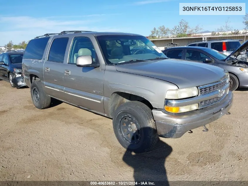 2000 Chevrolet Suburban 1500 Lt VIN: 3GNFK16T4YG125853 Lot: 40653682