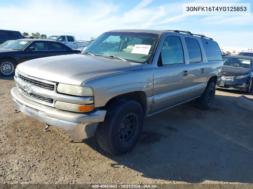 2000 Chevrolet Suburban 1500 Lt VIN: 3GNFK16T4YG125853 Lot: 40653682