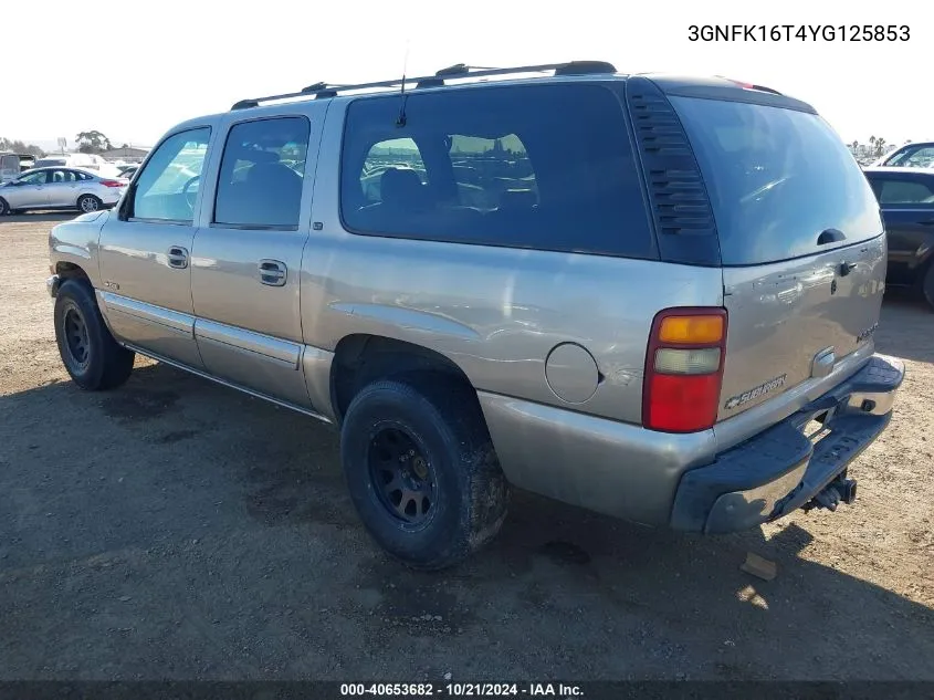 2000 Chevrolet Suburban 1500 Lt VIN: 3GNFK16T4YG125853 Lot: 40653682