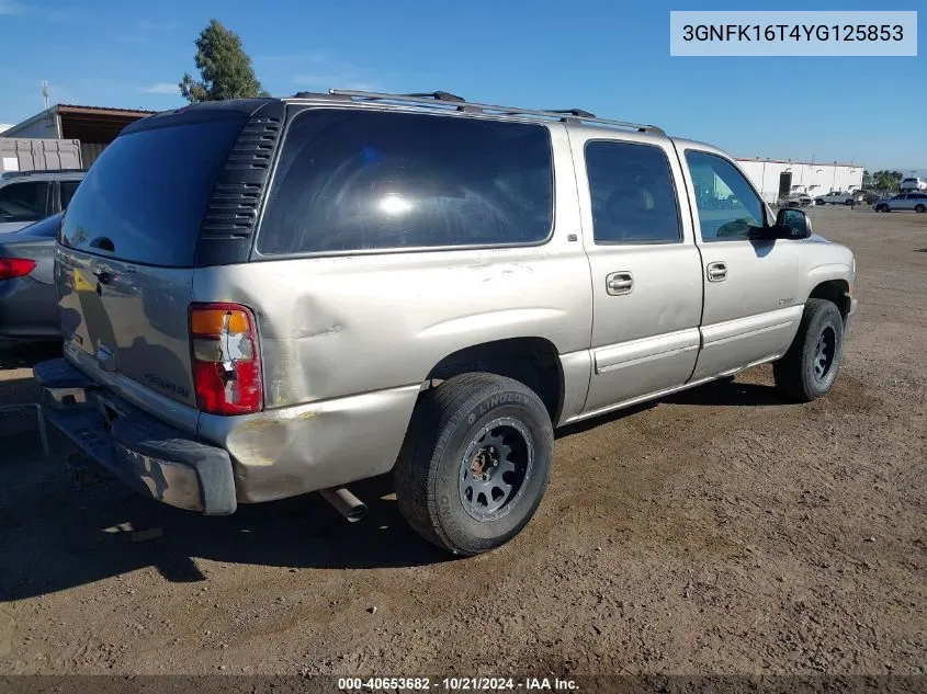 2000 Chevrolet Suburban 1500 Lt VIN: 3GNFK16T4YG125853 Lot: 40653682