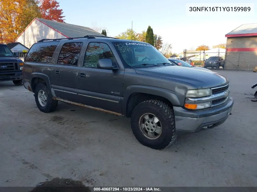 2000 Chevrolet Suburban 1500 Lt VIN: 3GNFK16T1YG159989 Lot: 40657294