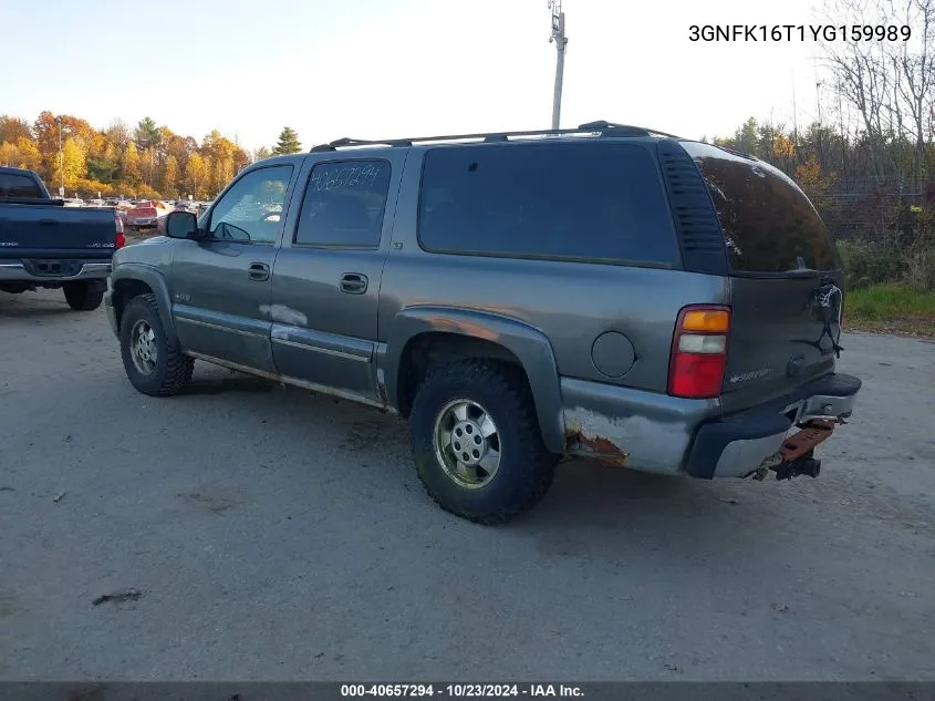 2000 Chevrolet Suburban 1500 Lt VIN: 3GNFK16T1YG159989 Lot: 40657294