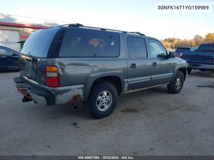 2000 Chevrolet Suburban 1500 Lt VIN: 3GNFK16T1YG159989 Lot: 40657294