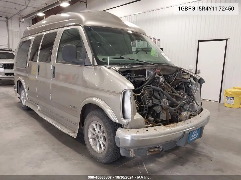 2000 Chevrolet Express Upfitter Pkg. VIN: 1GBFG15R4Y1172450 Lot: 40663807