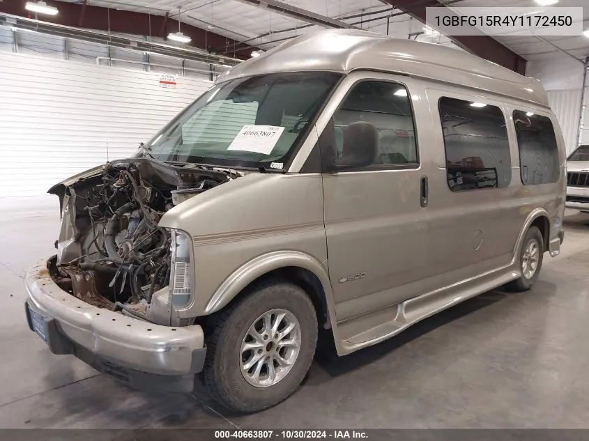 2000 Chevrolet Express Upfitter Pkg. VIN: 1GBFG15R4Y1172450 Lot: 40663807