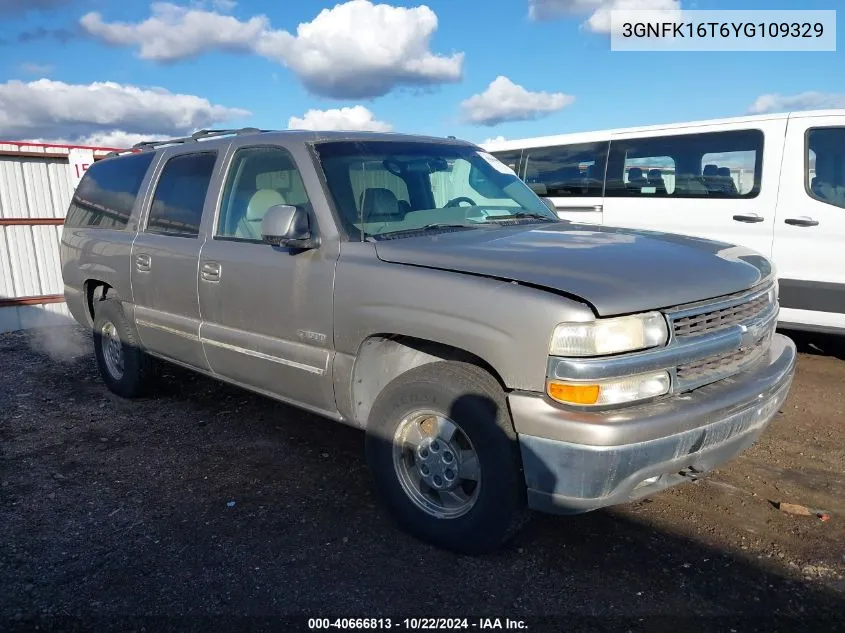 2000 Chevrolet Suburban 1500 Ls/Lt VIN: 3GNFK16T6YG109329 Lot: 40666813