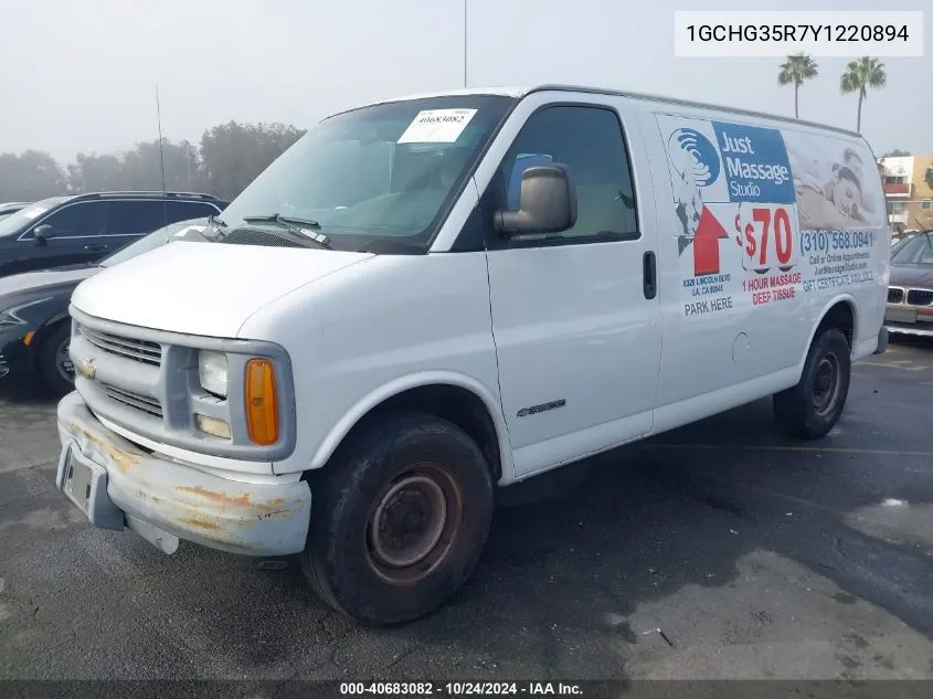 2000 Chevrolet Express VIN: 1GCHG35R7Y1220894 Lot: 40683082