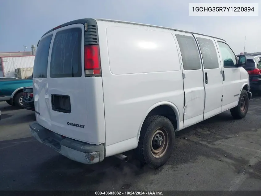 2000 Chevrolet Express VIN: 1GCHG35R7Y1220894 Lot: 40683082