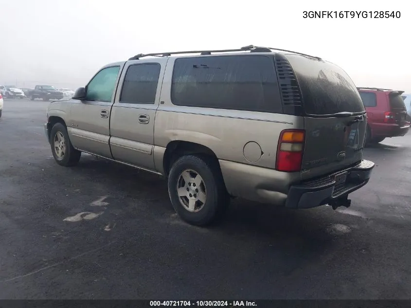 2000 Chevrolet Suburban 1500 Lt VIN: 3GNFK16T9YG128540 Lot: 40721704