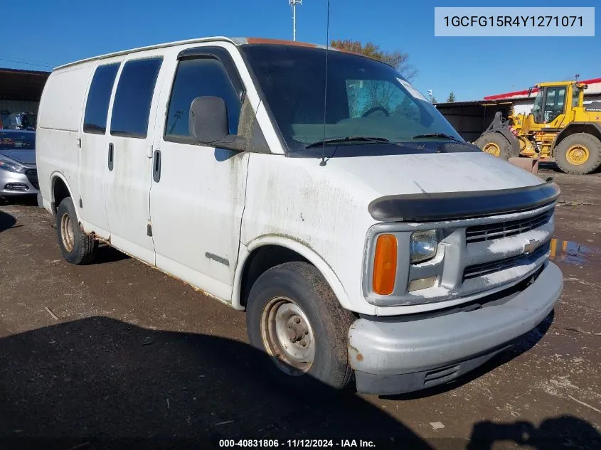 2000 Chevrolet Express VIN: 1GCFG15R4Y1271071 Lot: 40831806