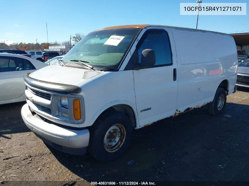 2000 Chevrolet Express VIN: 1GCFG15R4Y1271071 Lot: 40831806