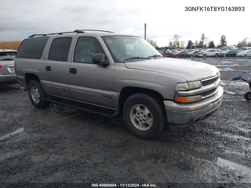 2000 Chevrolet Suburban 1500 Ls VIN: 3GNFK16T8YG163893 Lot: 40860654