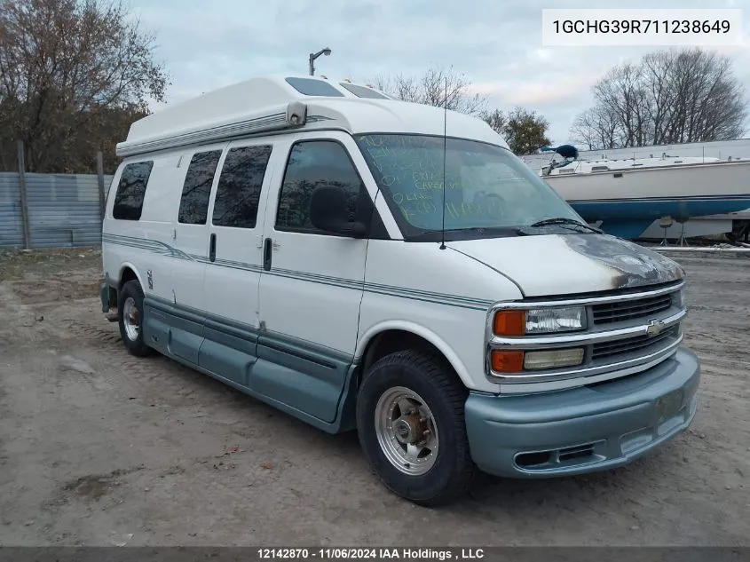 2001 Chevrolet Express Cargo Van VIN: 1GCHG39R711238649 Lot: 12142870