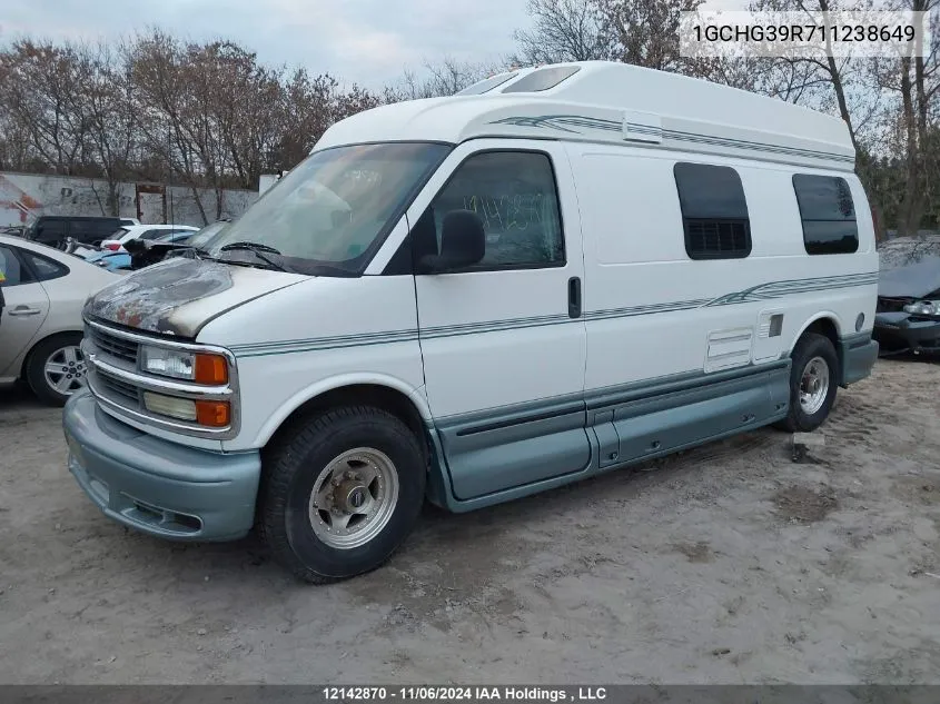 2001 Chevrolet Express Cargo Van VIN: 1GCHG39R711238649 Lot: 12142870