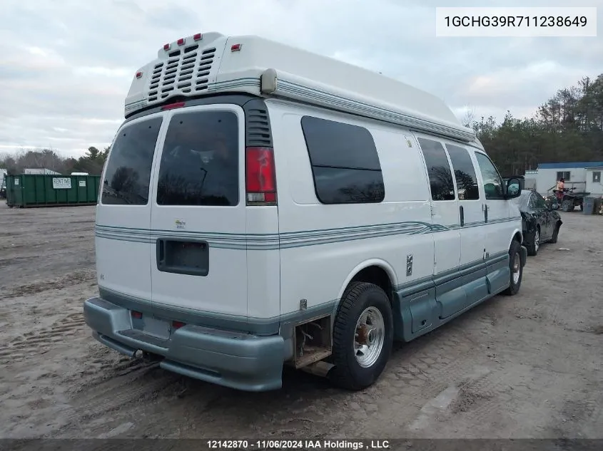 2001 Chevrolet Express Cargo Van VIN: 1GCHG39R711238649 Lot: 12142870