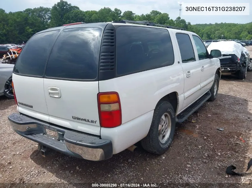 2001 Chevrolet Suburban 1500 Lt VIN: 3GNEC16T31G238207 Lot: 39885298