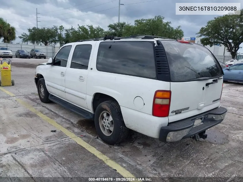 2001 Chevrolet Suburban 1500 Lt VIN: 3GNEC16T81G209088 Lot: 40194678