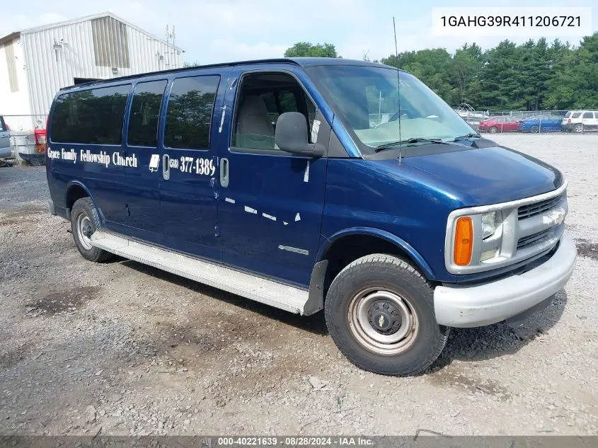 2001 Chevrolet Express VIN: 1GAHG39R411206721 Lot: 40221639