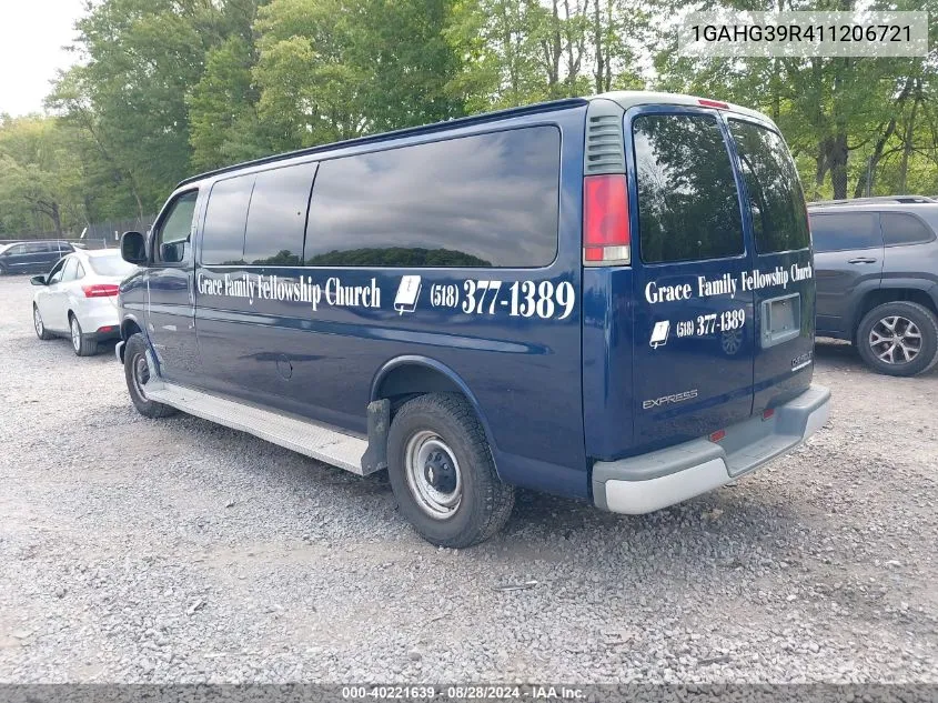 2001 Chevrolet Express VIN: 1GAHG39R411206721 Lot: 40221639