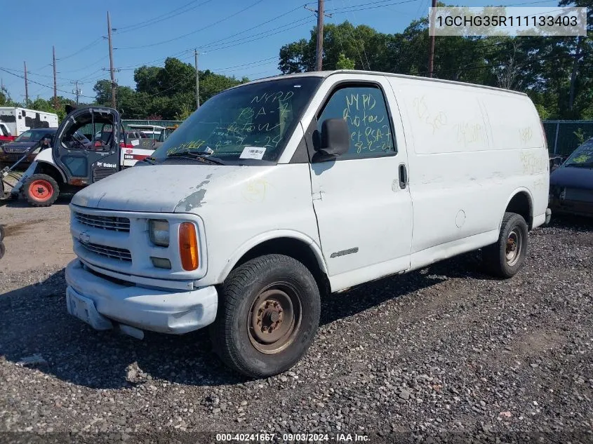 2001 Chevrolet Express VIN: 1GCHG35R111133403 Lot: 40241667