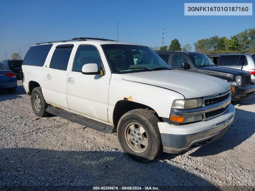 2001 Chevrolet Suburban 1500 Lt VIN: 3GNFK16T01G187160 Lot: 40289676