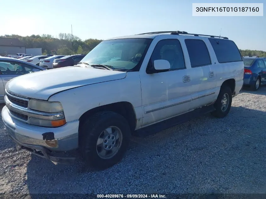 2001 Chevrolet Suburban 1500 Lt VIN: 3GNFK16T01G187160 Lot: 40289676