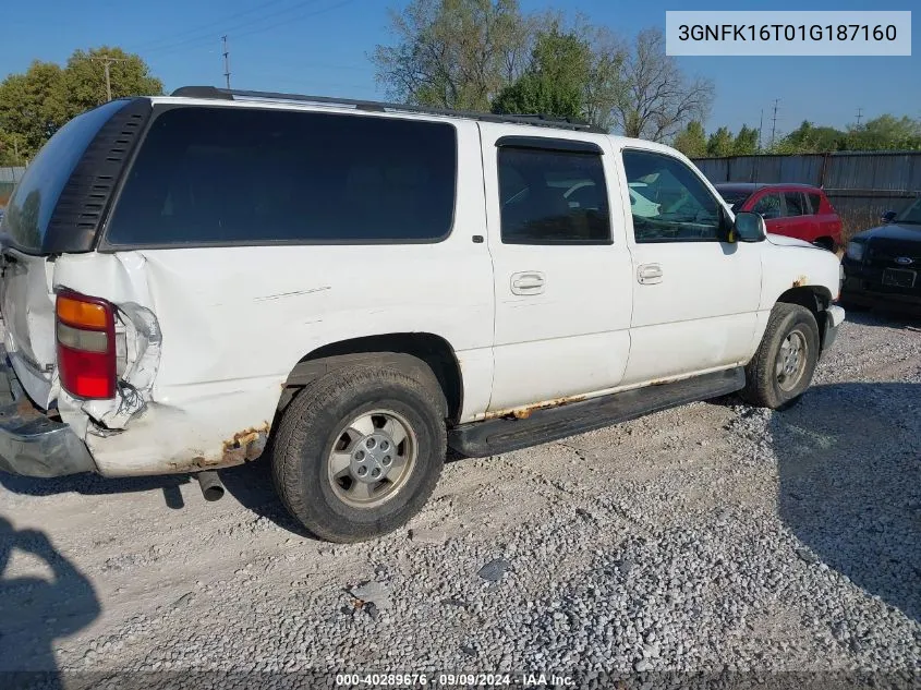 2001 Chevrolet Suburban 1500 Lt VIN: 3GNFK16T01G187160 Lot: 40289676