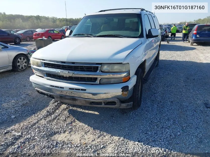 2001 Chevrolet Suburban 1500 Lt VIN: 3GNFK16T01G187160 Lot: 40289676