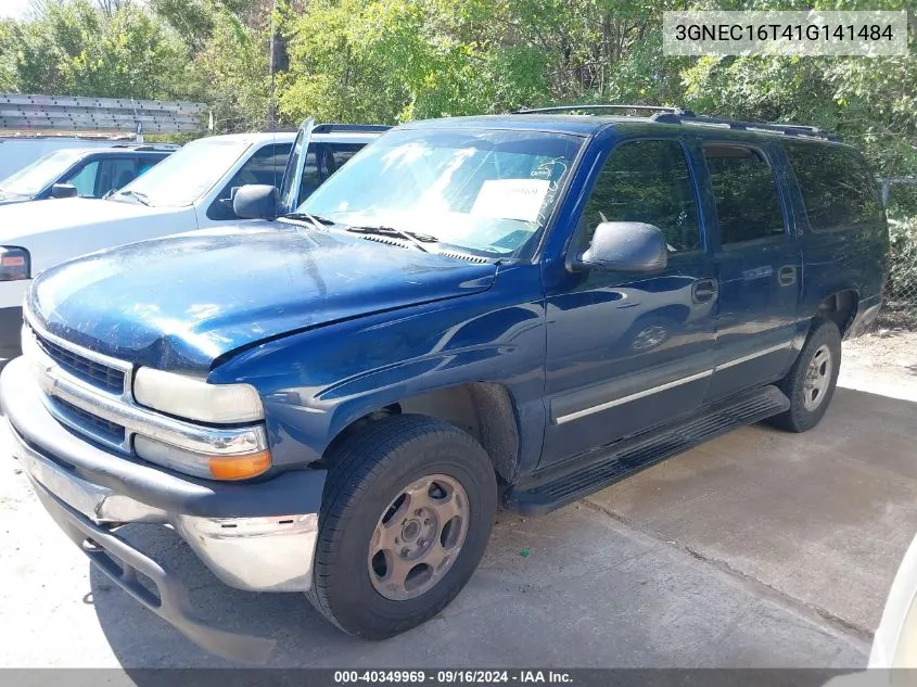 2001 Chevrolet Suburban 1500 Ls VIN: 3GNEC16T41G141484 Lot: 40349969