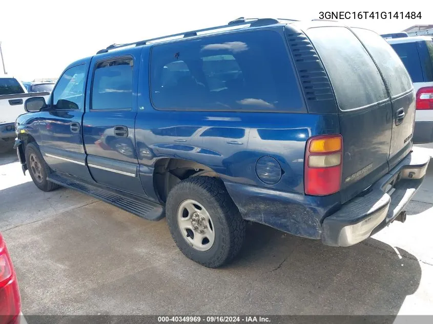 2001 Chevrolet Suburban 1500 Ls VIN: 3GNEC16T41G141484 Lot: 40349969