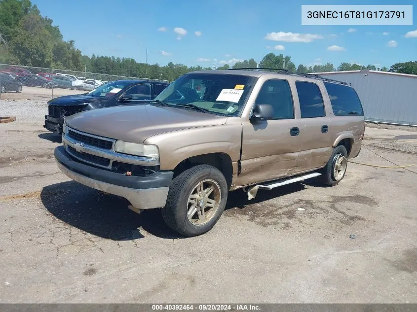 2001 Chevrolet Suburban 1500 Ls VIN: 3GNEC16T81G173791 Lot: 40392464