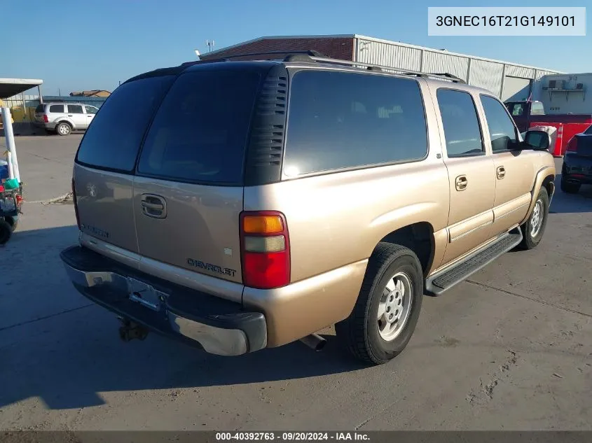 2001 Chevrolet Suburban 1500 Lt VIN: 3GNEC16T21G149101 Lot: 40392763