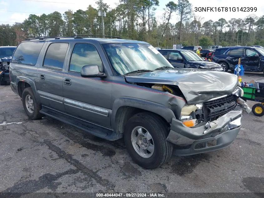 2001 Chevrolet Suburban 1500 Lt VIN: 3GNFK16T81G142399 Lot: 40444047