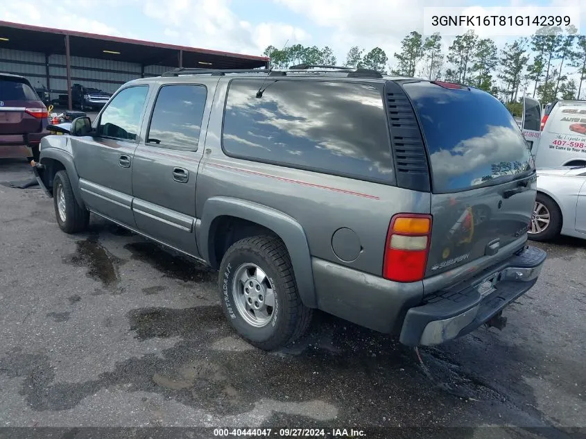 3GNFK16T81G142399 2001 Chevrolet Suburban 1500 Lt