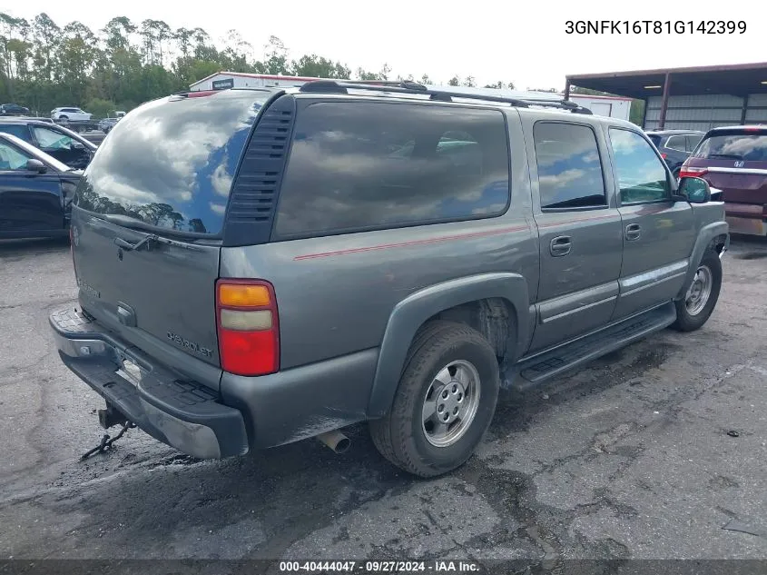 2001 Chevrolet Suburban 1500 Lt VIN: 3GNFK16T81G142399 Lot: 40444047