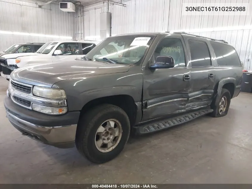 2001 Chevrolet Suburban 1500 C1500 VIN: 3GNEC16T61G252988 Lot: 40484418