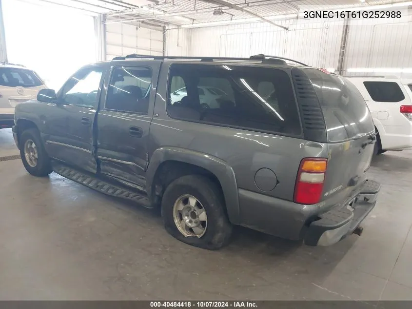 2001 Chevrolet Suburban 1500 C1500 VIN: 3GNEC16T61G252988 Lot: 40484418