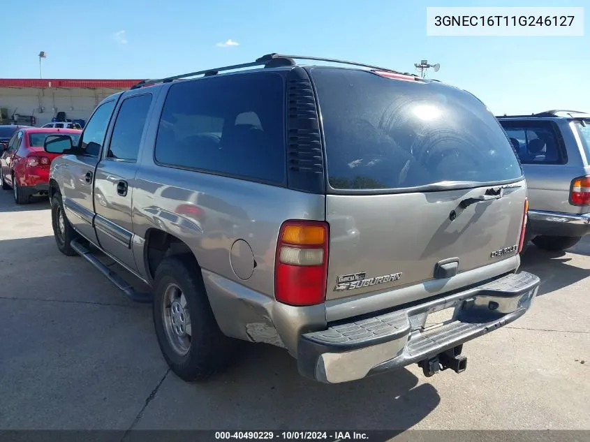 2001 Chevrolet Suburban 1500 Ls VIN: 3GNEC16T11G246127 Lot: 40490229