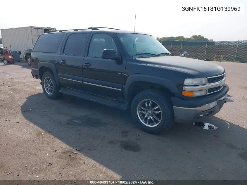 3GNFK16T81G139969 2001 Chevrolet Suburban 1500 Lt