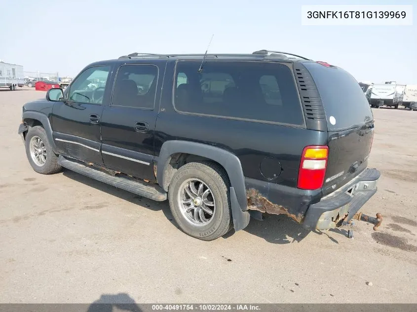 2001 Chevrolet Suburban 1500 Lt VIN: 3GNFK16T81G139969 Lot: 40491754