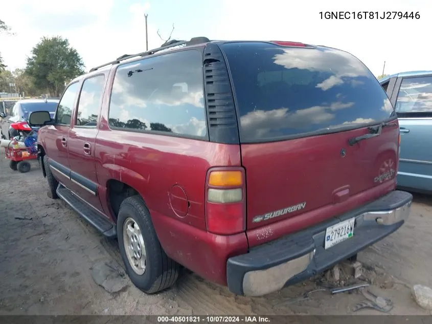 2001 Chevrolet Suburban 1500 Lt VIN: 1GNEC16T81J279446 Lot: 40501821