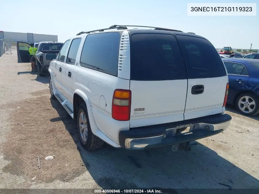 2001 Chevrolet Suburban 1500 Ls VIN: 3GNEC16T21G119323 Lot: 40506946