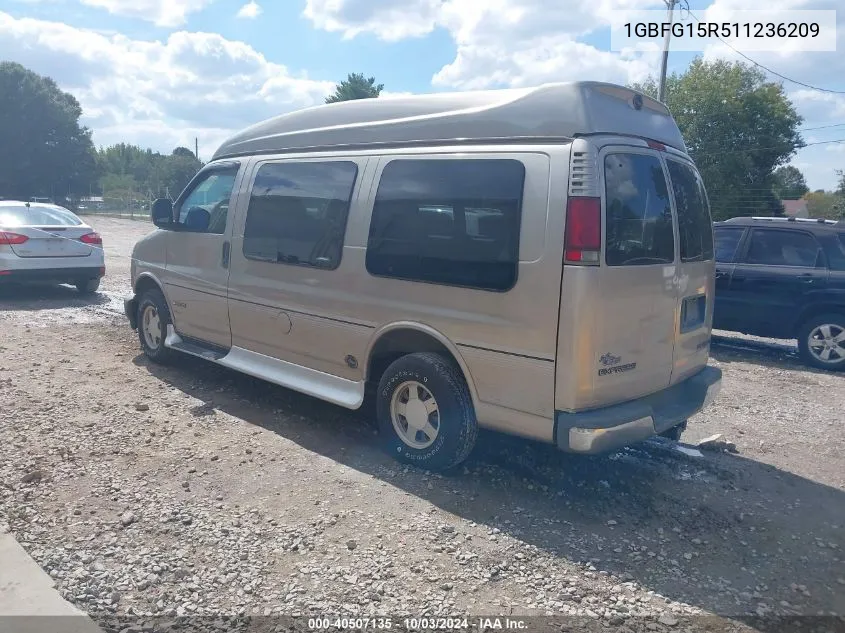 2001 Chevrolet Express Upfitter VIN: 1GBFG15R511236209 Lot: 40507135