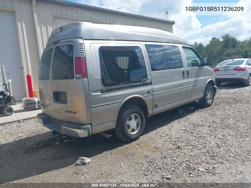 1GBFG15R511236209 2001 Chevrolet Express Upfitter